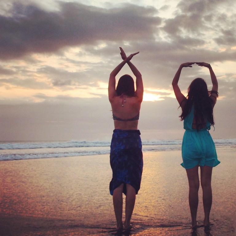 Katie and I loving the world and singing Beyonce songs in Bali.